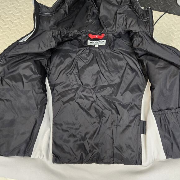 American Giant Blizzard Puffer Jacket Womens XS Extra Small Gray White Hood - Picture 5 of 11